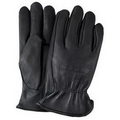 Winter Lined Black Cowhide Leather Gloves